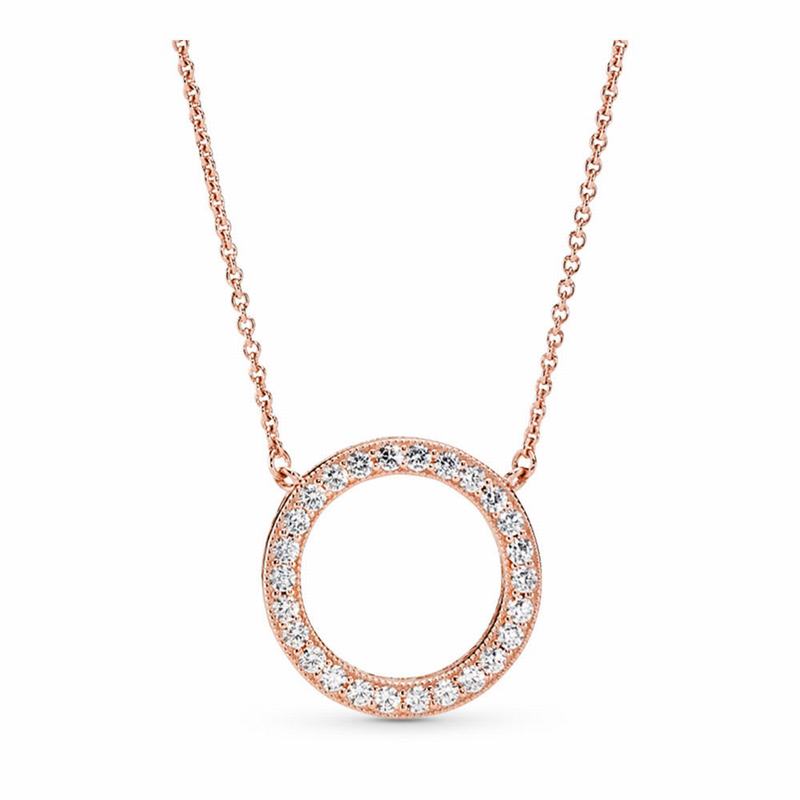 Pandora Australia Circle of Sparkle Necklace - Pandora Rose™ | WVEYSU816